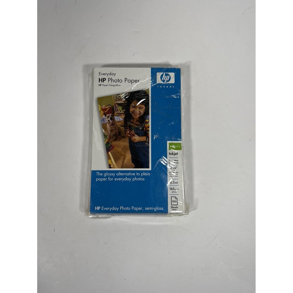 HP Q5440A -‎ Everyday Photo Paper, Glossy, 4 x 6, 100 Sheets Hp Invent New